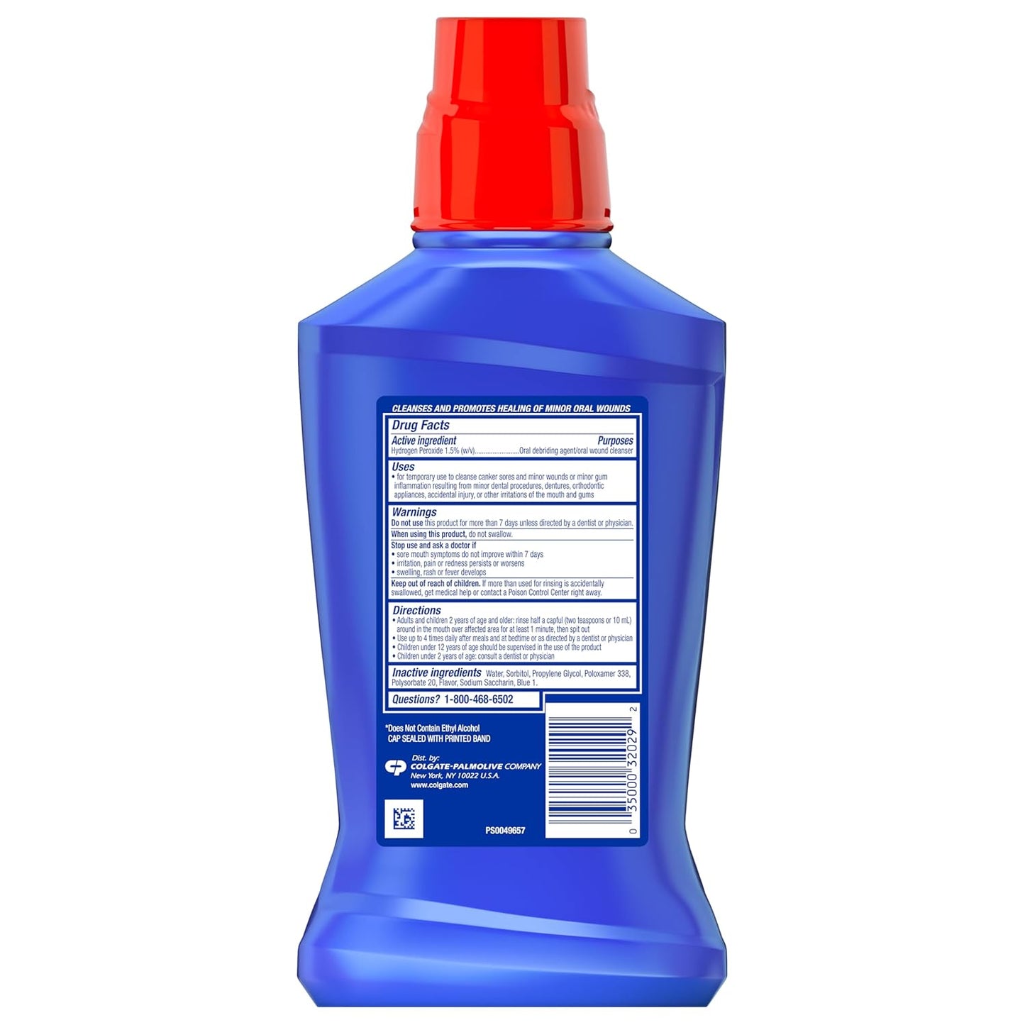 Colgate Peroxyl Antiseptic Mouthwash and Mouth Sore Rinse, 1.5% Hydrog