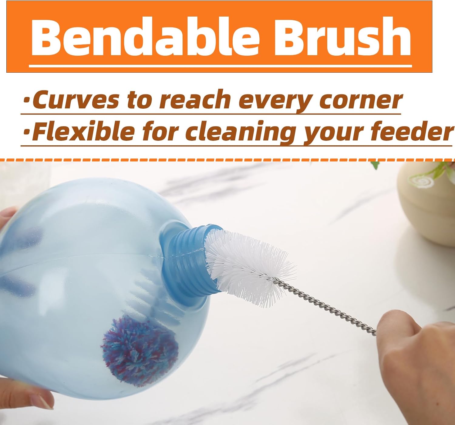 Hummingbird Feeder Cleaning Brushes, Versatile Bendable Cleaner Brush 