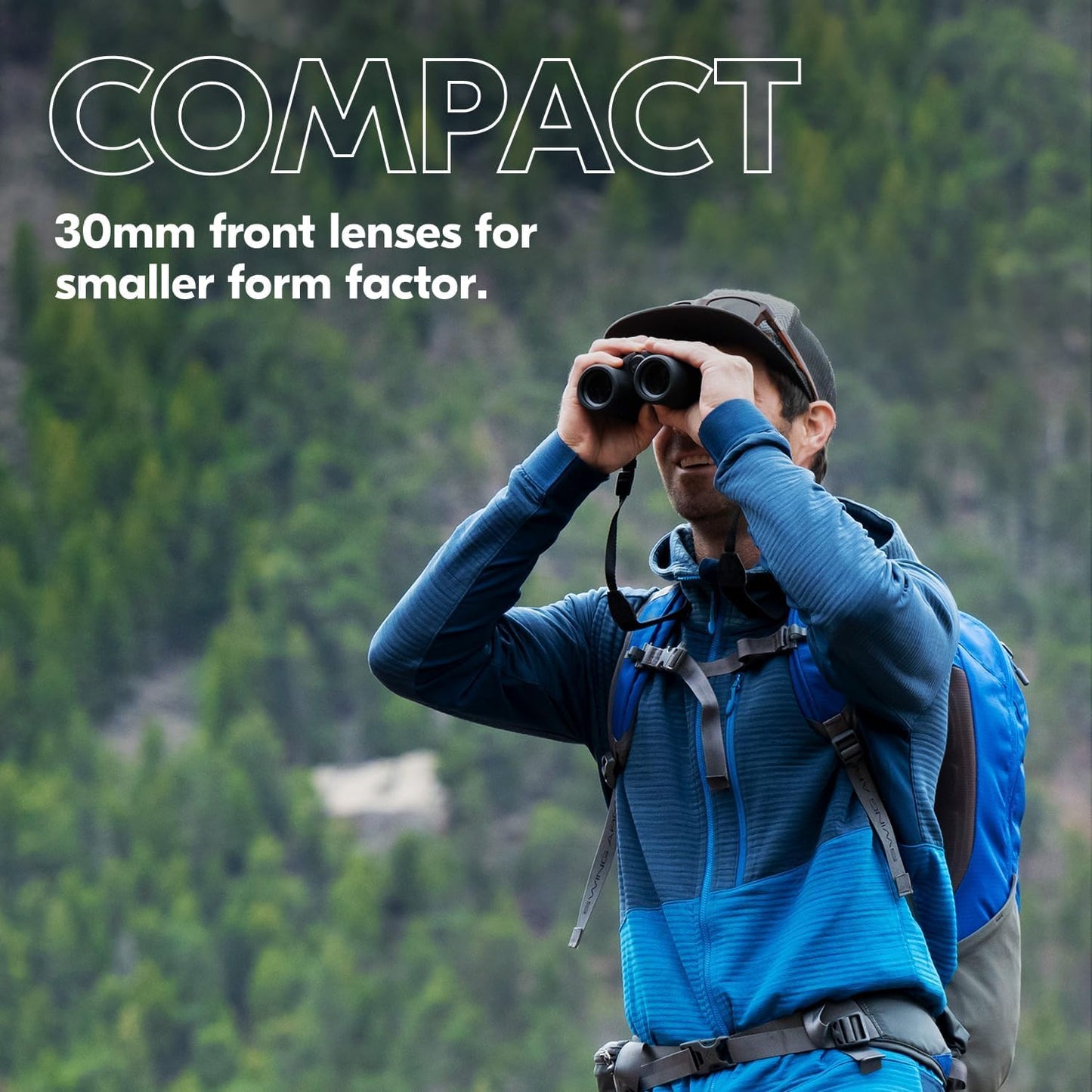 Nikon PROSTAFF P3 8x30 Binocular | Waterproof, fogproof, Rubber-Armored Compact Binocular, Wide Field of View & Long Eye Relief | Official Nikon USA Model