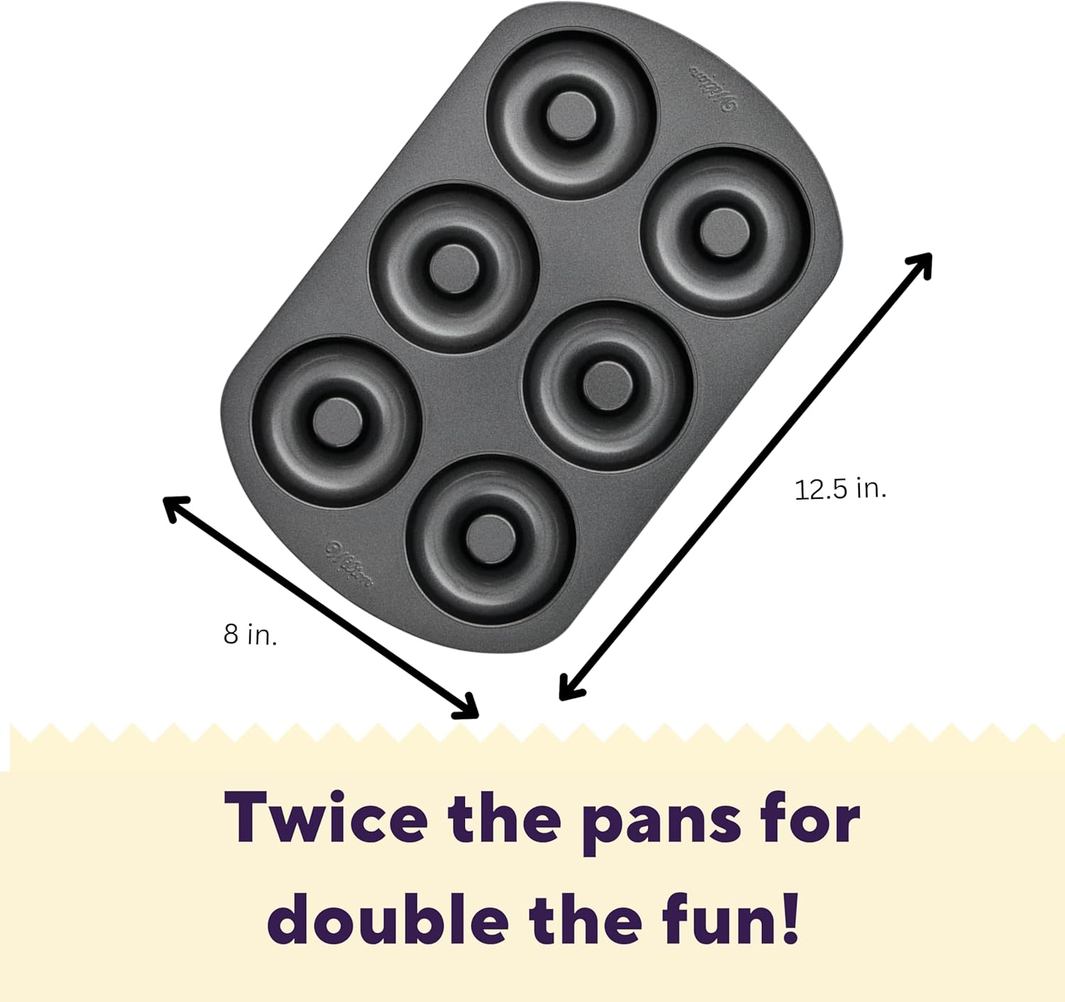 Wilton Gold Non-Stick 2 Piece Donut Pan Set, Cold-Rolled Steel Bakewar