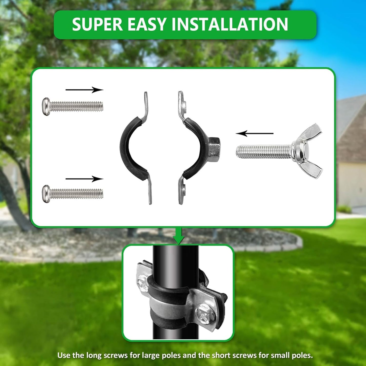 Metal Squirrel Baffle Bracket for Bird Feeder Pole, Heavy Duty Squirrel Baffle Buckle Stopper Support Holder for Bird Feeder Poles and Shepherds Hooks, 3 Pack