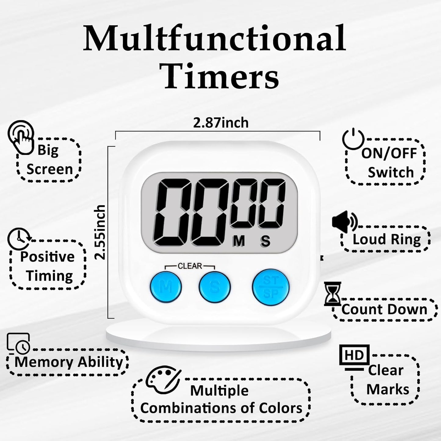 ZILLEEN Classroom Timers for Kids Classroom Magnetic Digital Kitchen T