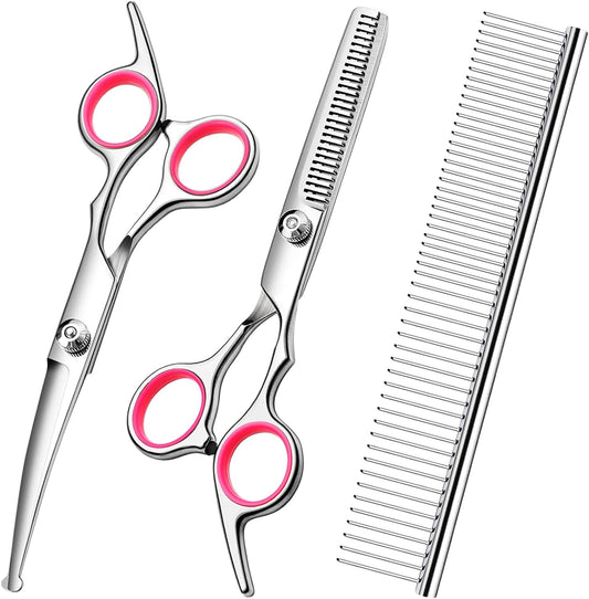 Dog Grooming Scissors with Safety Round Tips Stainless Steel Professio