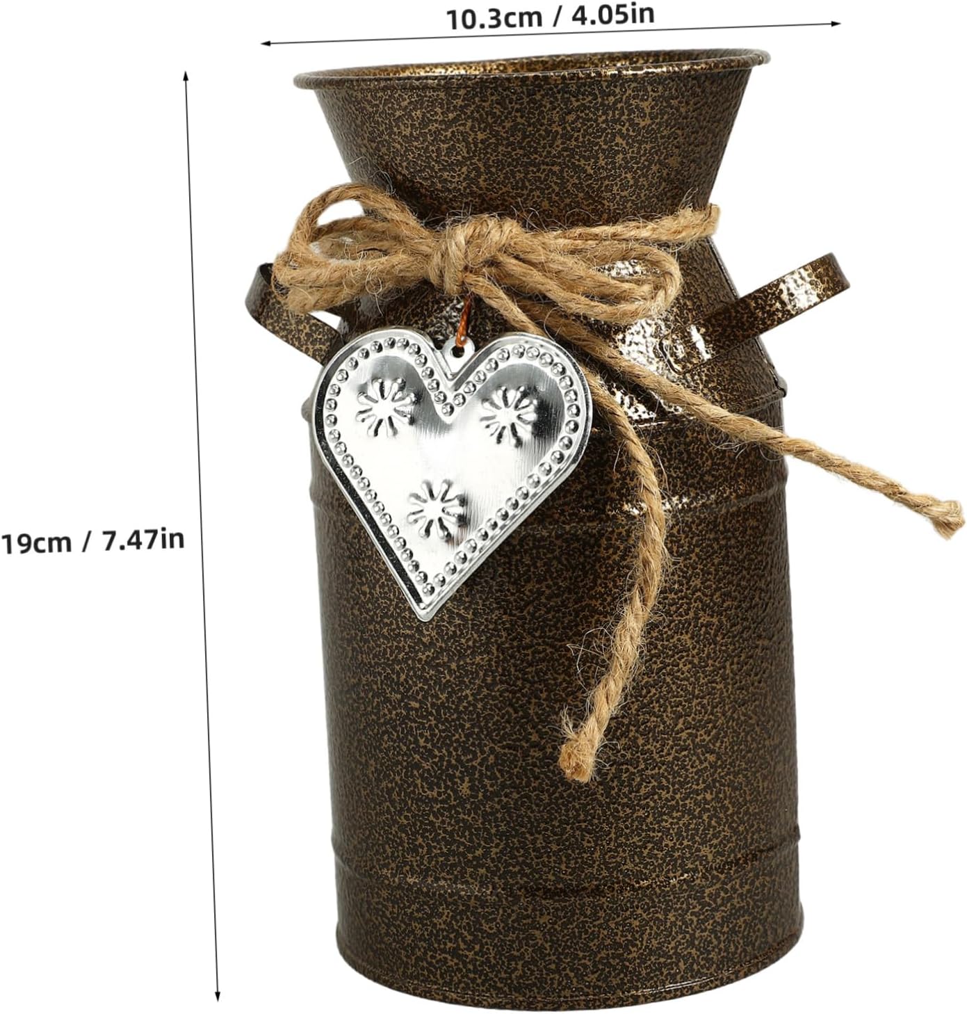 PRETYZOOM Vintage Metal Flower Bucket for Home Decor Rustic Decorative