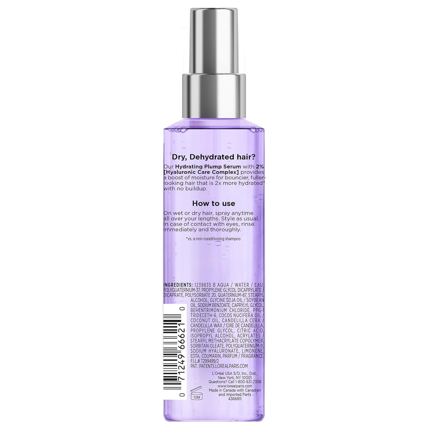 L'Oreal Paris Elvive Hyaluron Plump Moisture Plump Hair Serum for Dehy
