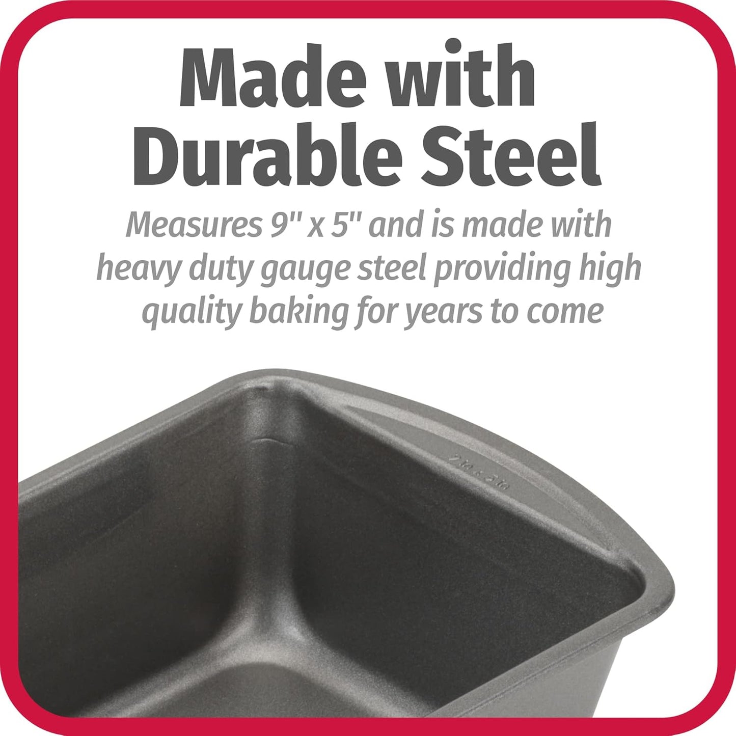 GoodCook Nonstick Loaf Pan 9 x 5-Inch Heavy-Duty Steel Bakeware with E