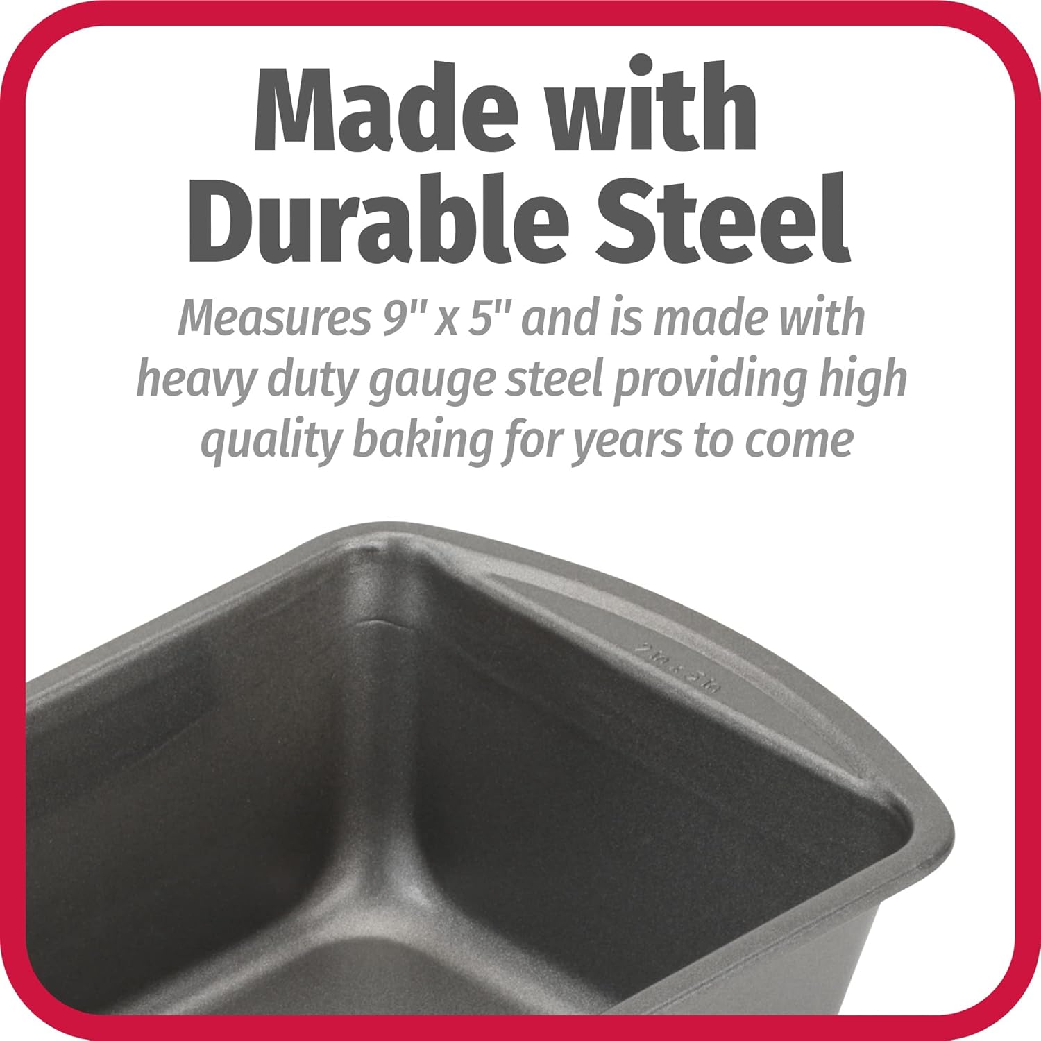 GoodCook Nonstick Loaf Pan 9 x 5-Inch Heavy-Duty Steel Bakeware with E