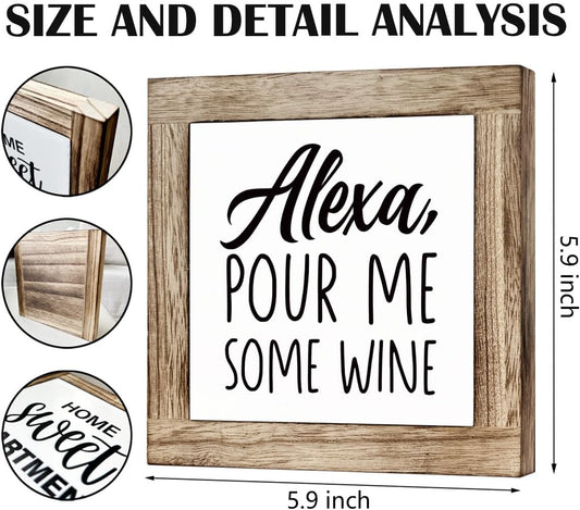 Kitchen Decor, Wooden Box Signs for Home Decor, Home Bar Decortion, Fa