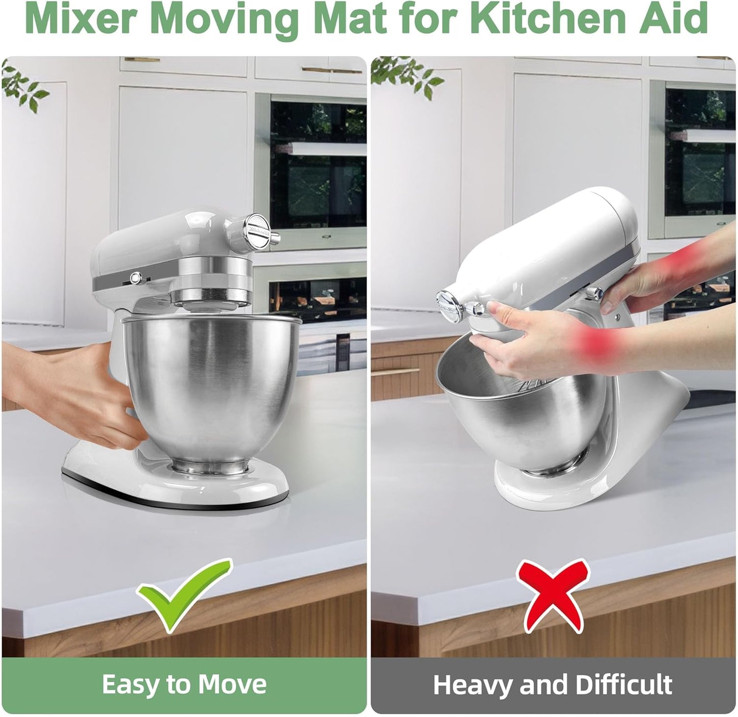 Mixer Slider Mat for KitchenAid 4.5 QT Tilt Head Stand Mixer, Sliding Tray Slider Pad for Kitchen Aid 4.5 Qt Stand Mixers Accessories, Clear