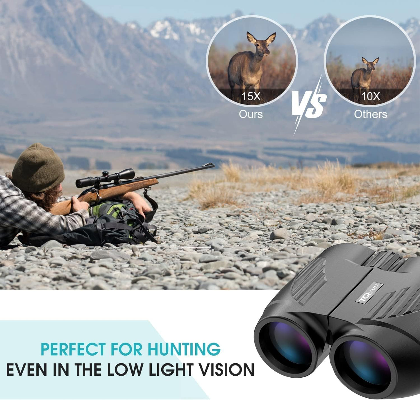 20X25 Compact Binoculars for Adults,Large Eyepiece Waterproof Binocula