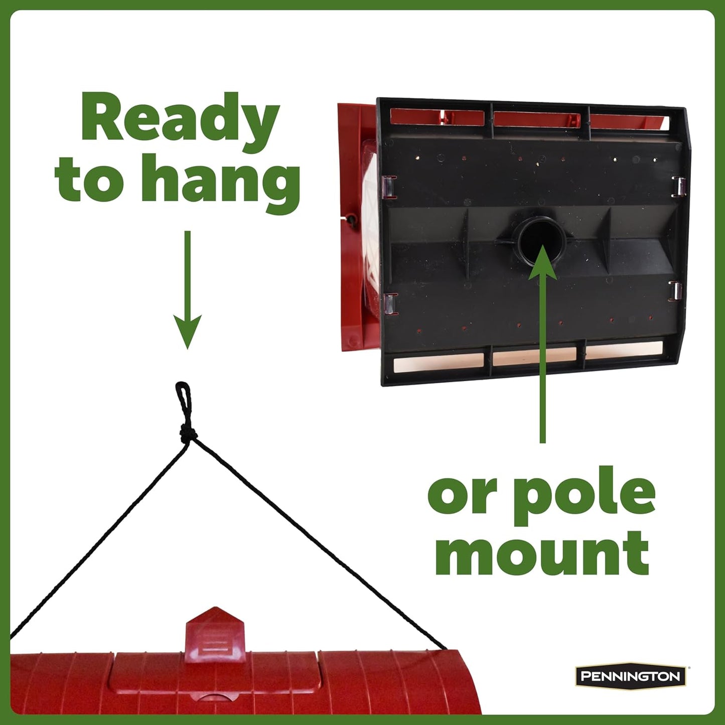 Pennington Country Barn Hopper Bird Feeder, 4.5-Pound Capacity Bird Feeders