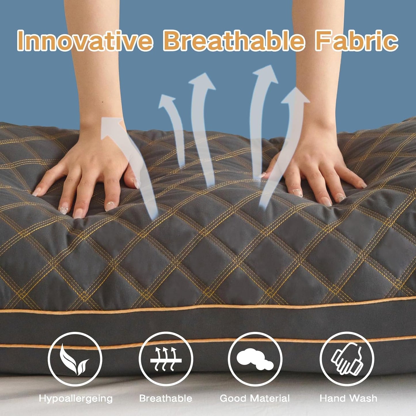 YZ HOME Long Body Pillow for Adults - Firm Body Pillow Insert with Shr