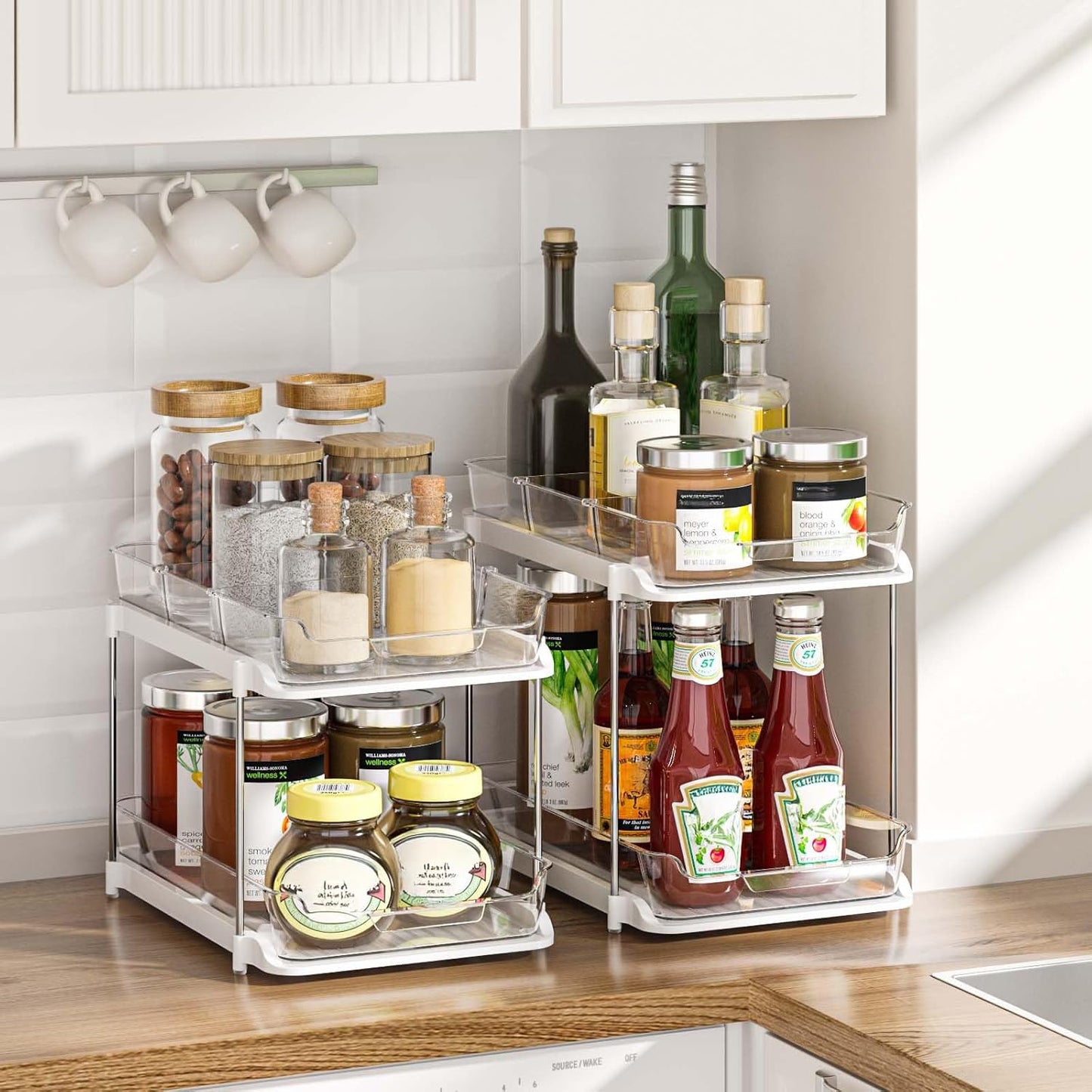 Delamu 2-Tier Multi-Purpose Bathroom Under Sink Organizers and Storage