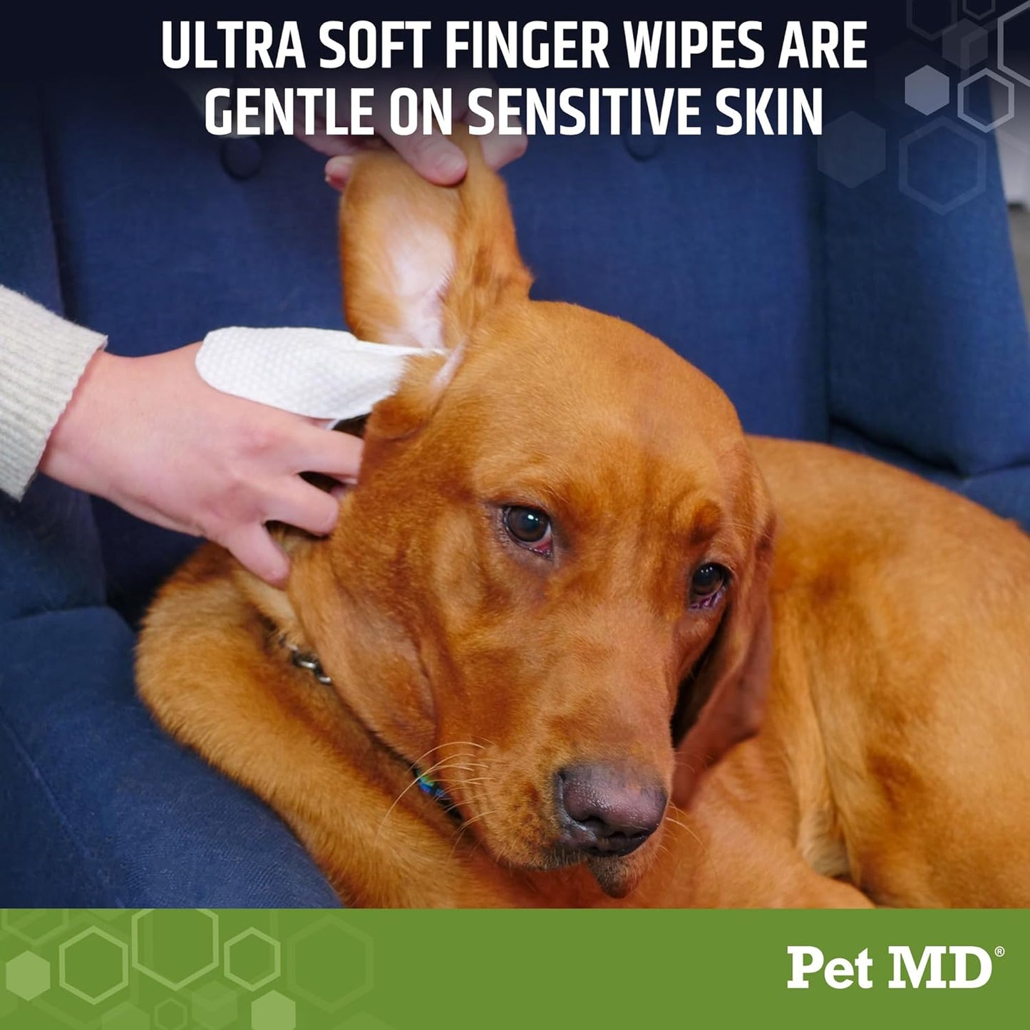 Dog Ear Cleaning Finger Wipes with Aloe Vera & Eucalyptus Oil – Veteri