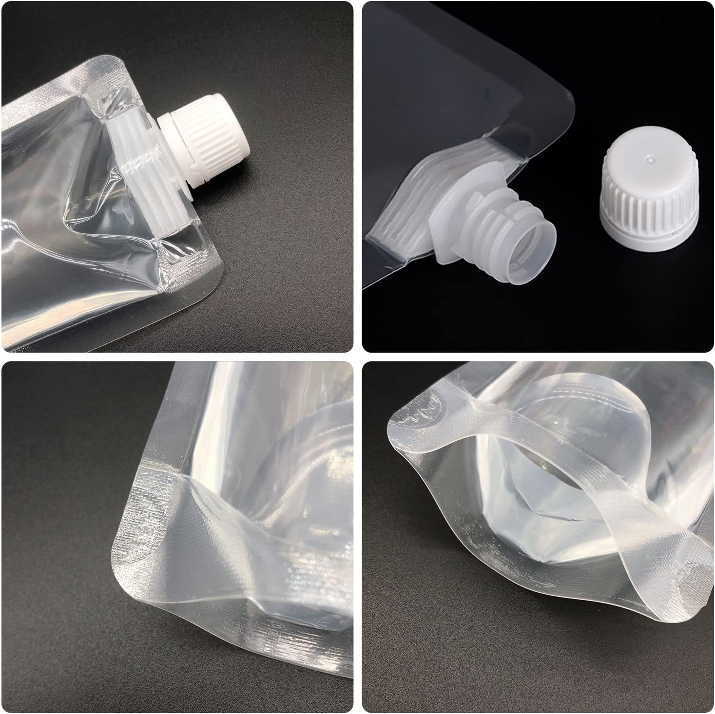 Keon Plastic Pouches - Leak-Proof, Reusable, Flexible Juice Bags, BPA-