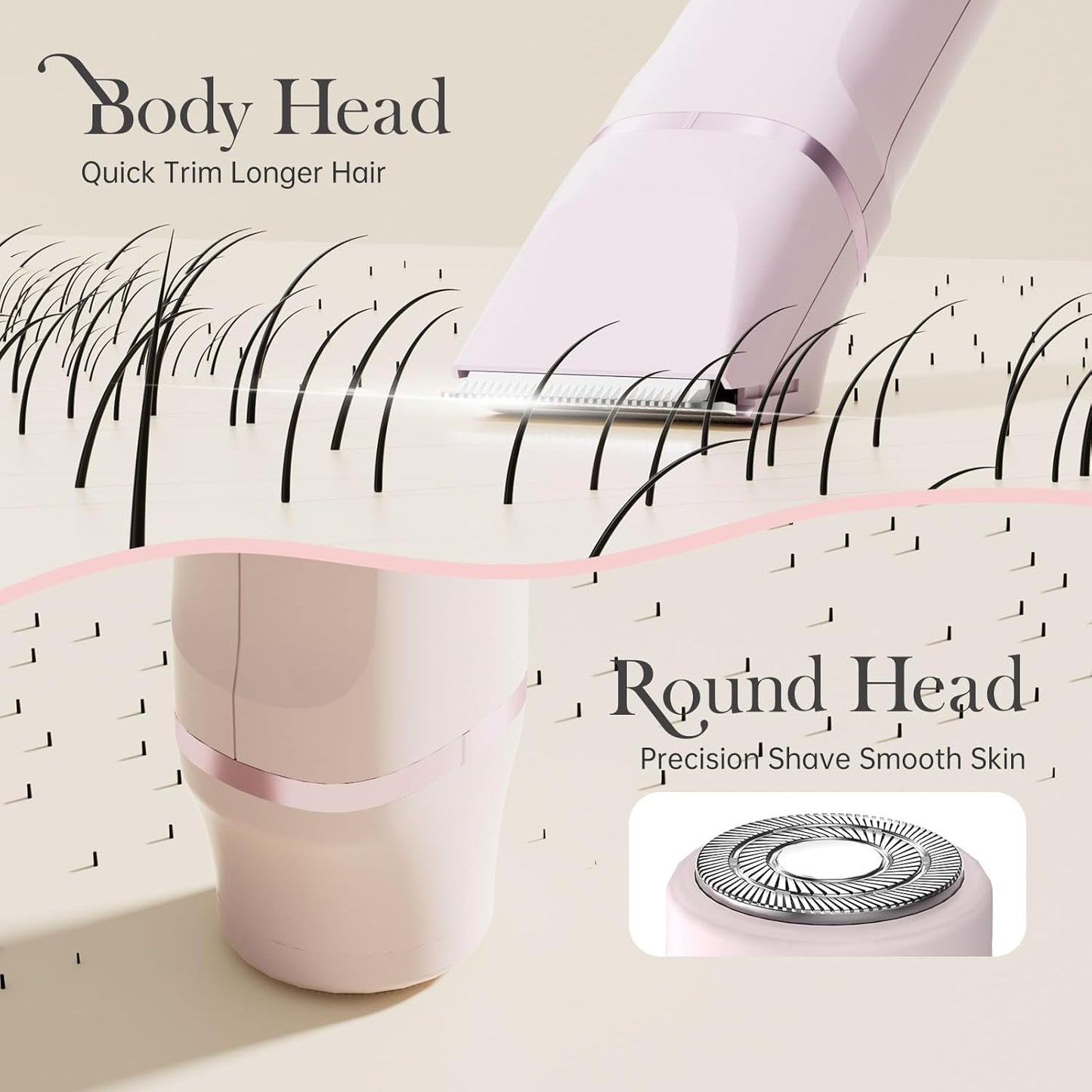 Bikini Trimmer for Women - Painless Electric Razors for Silk Skin,Cord