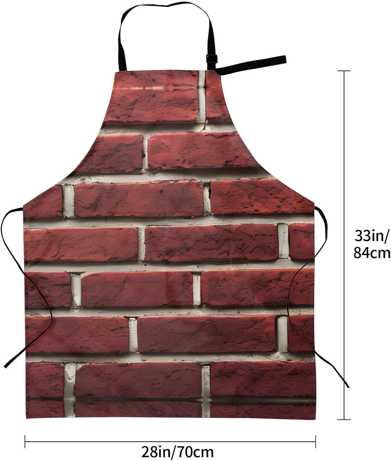 Brick Red Stone print Waterproof chef's apron with pocket apron for ki