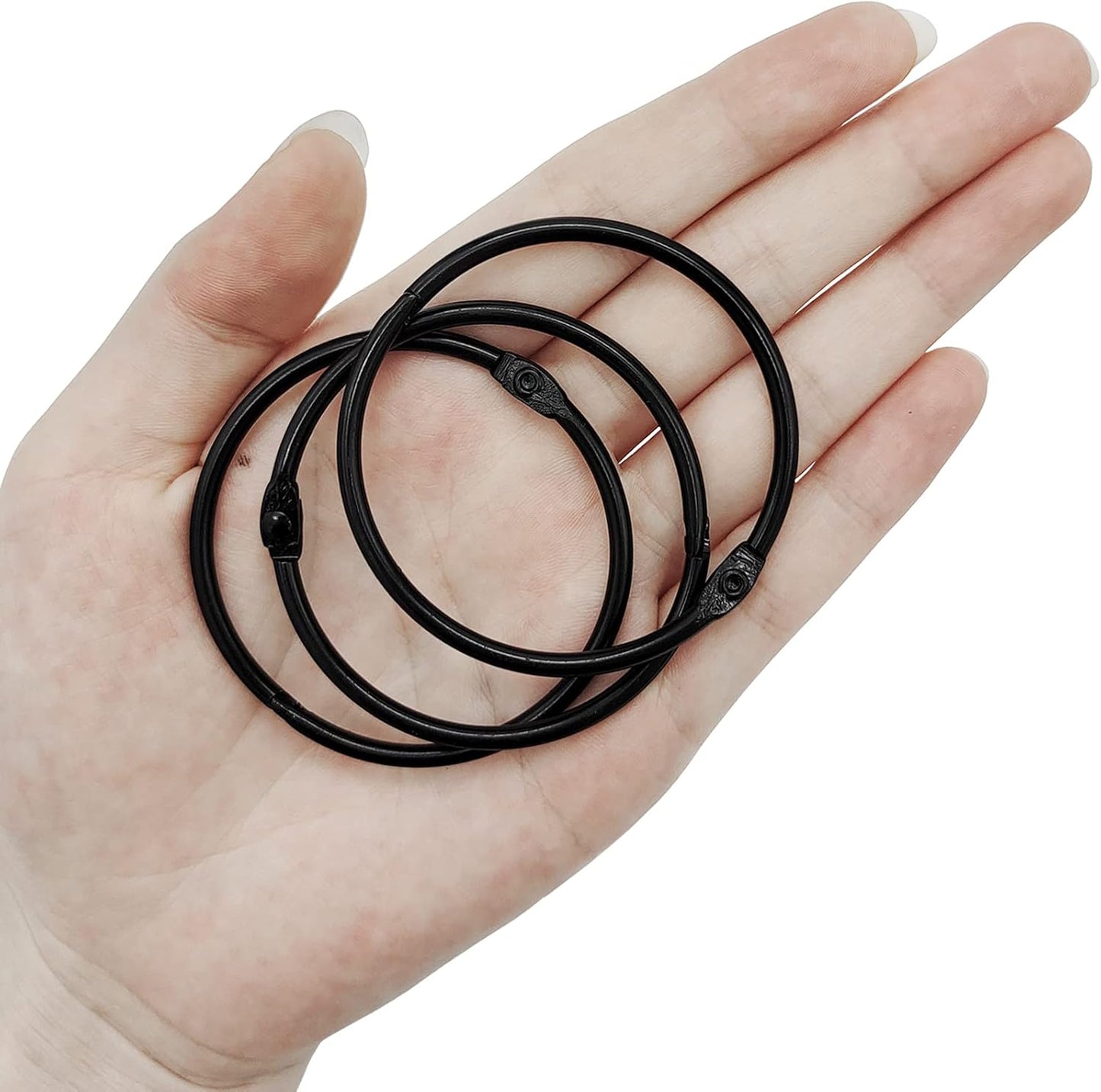 Shower Curtain Hooks Rings,24 Pcs Rustproof Metal Shower Hooks for Shower Curtain,Glide Smoothly Round Shower Rings for Curtain,Shower Curtain Rings for Bathroom Shower Rod,Snap Joint Design (Black)