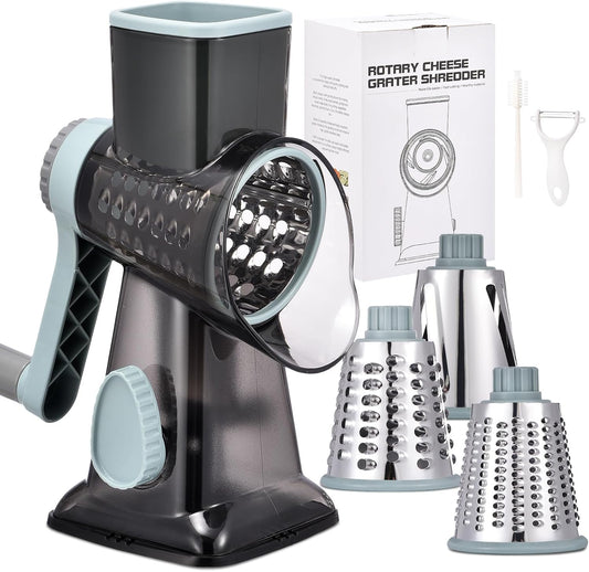 Rotary Cheese Grater with Handle Kitchen Shredder Slicer Grater Slicer