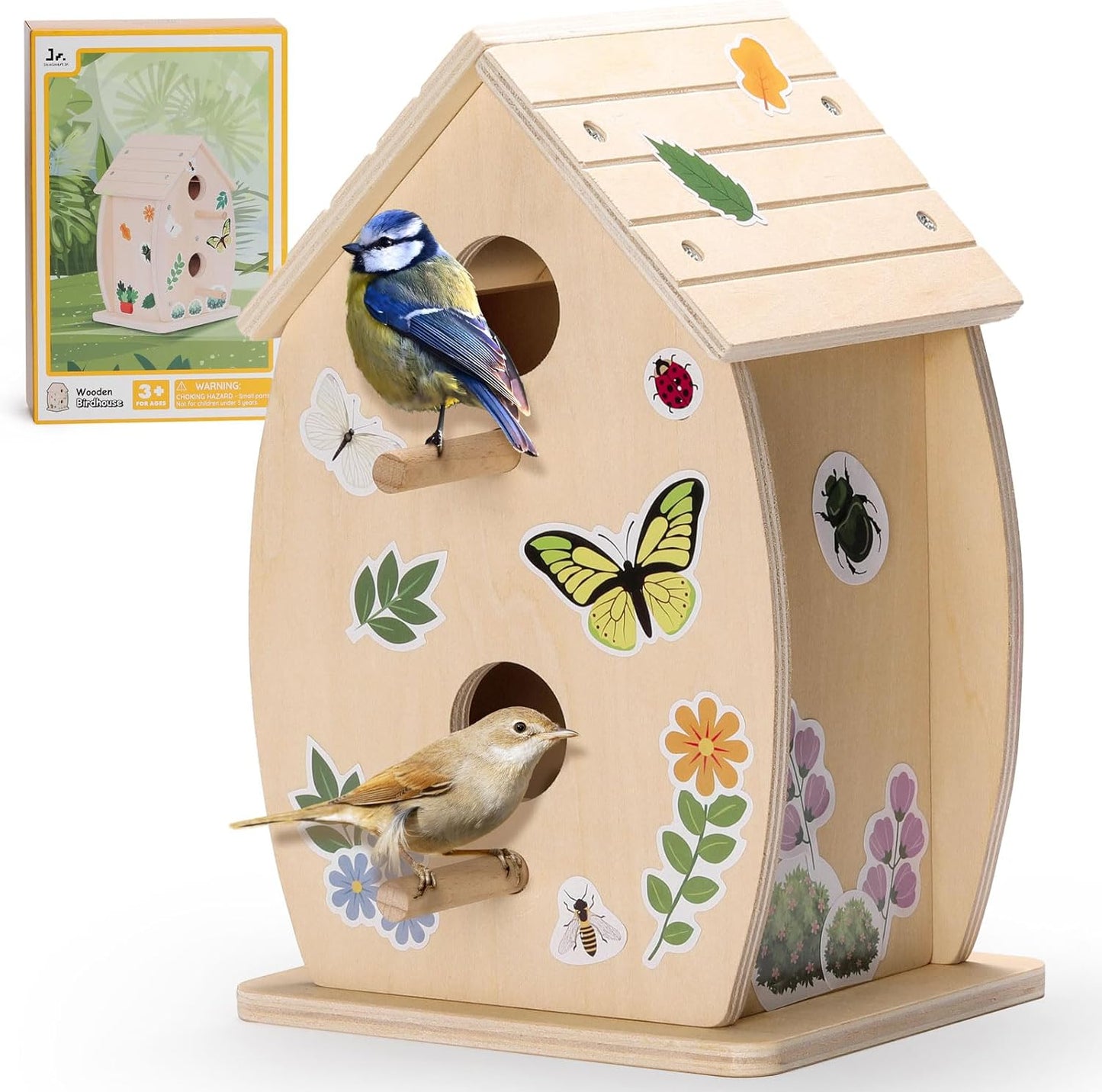 SainSmart Jr. Bird House Kit for Kids to Build and Paint - Art Craft W