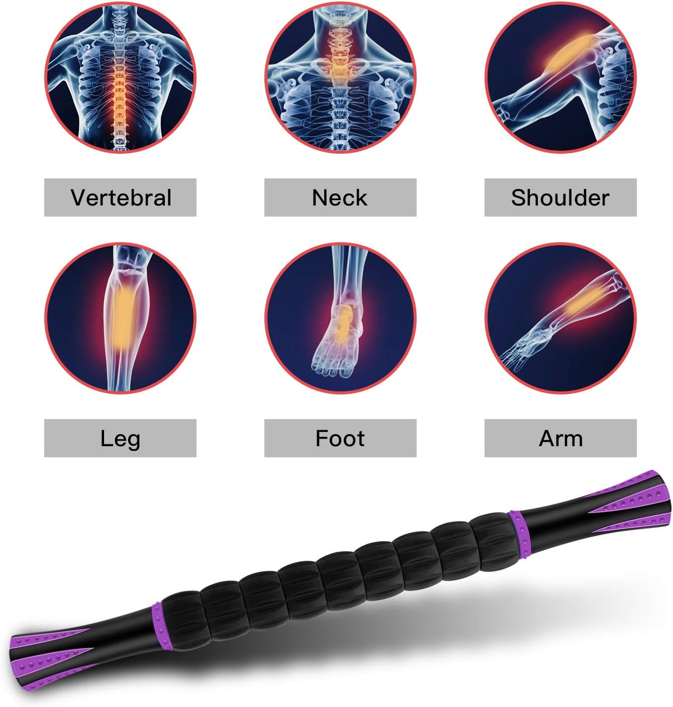 Muscle Roller Massage Roller Stick- Deep Tissue Fascia Blaster for Myo