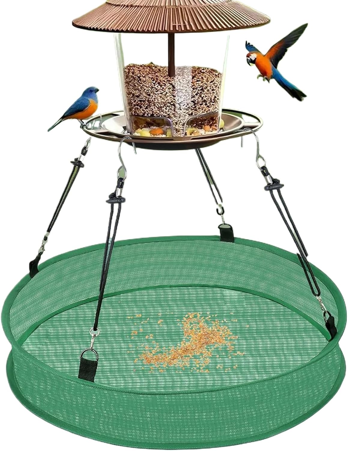 Bird Feeder Tray - Humming Bird Feeder, Weatherproof Feeding Device, Heavy Duty Catcher Tray, Excellent Outdoor Birds Supplies, Interactive Goldfinches Sparrows Finches Chickadees Use 50x50x10cm