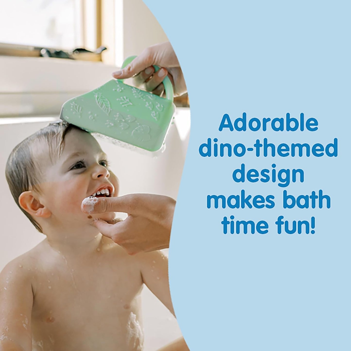 Dr. Brown's CleanUp Dino-Pour Baby Bath Rinse Cup, Tear-Free Rinsing f
