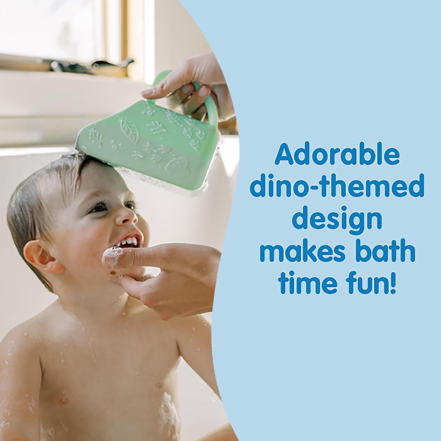 Dr. Brown's CleanUp Dino-Pour Baby Bath Rinse Cup, Tear-Free Rinsing f