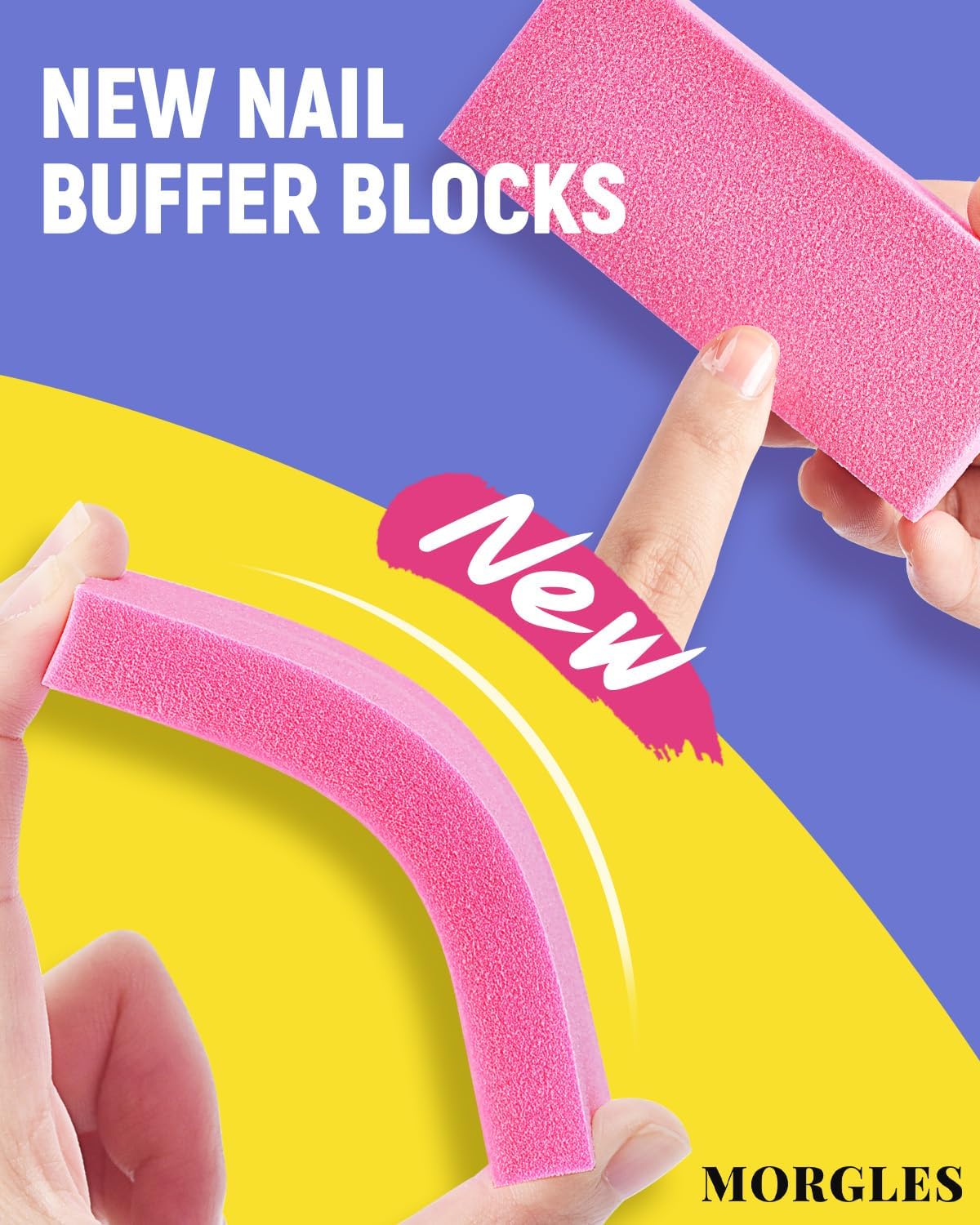 MORGLES Nail File and Buffer Blocks with Nail Care Kit, 13 Pcs Manicur