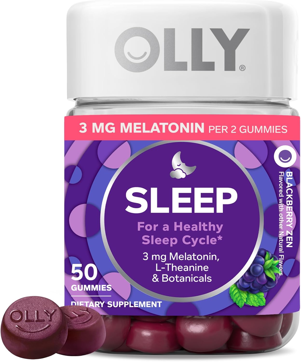 OLLY Restful Sleep Gummy Supplement with Melatonin & L-Theanine Chamom