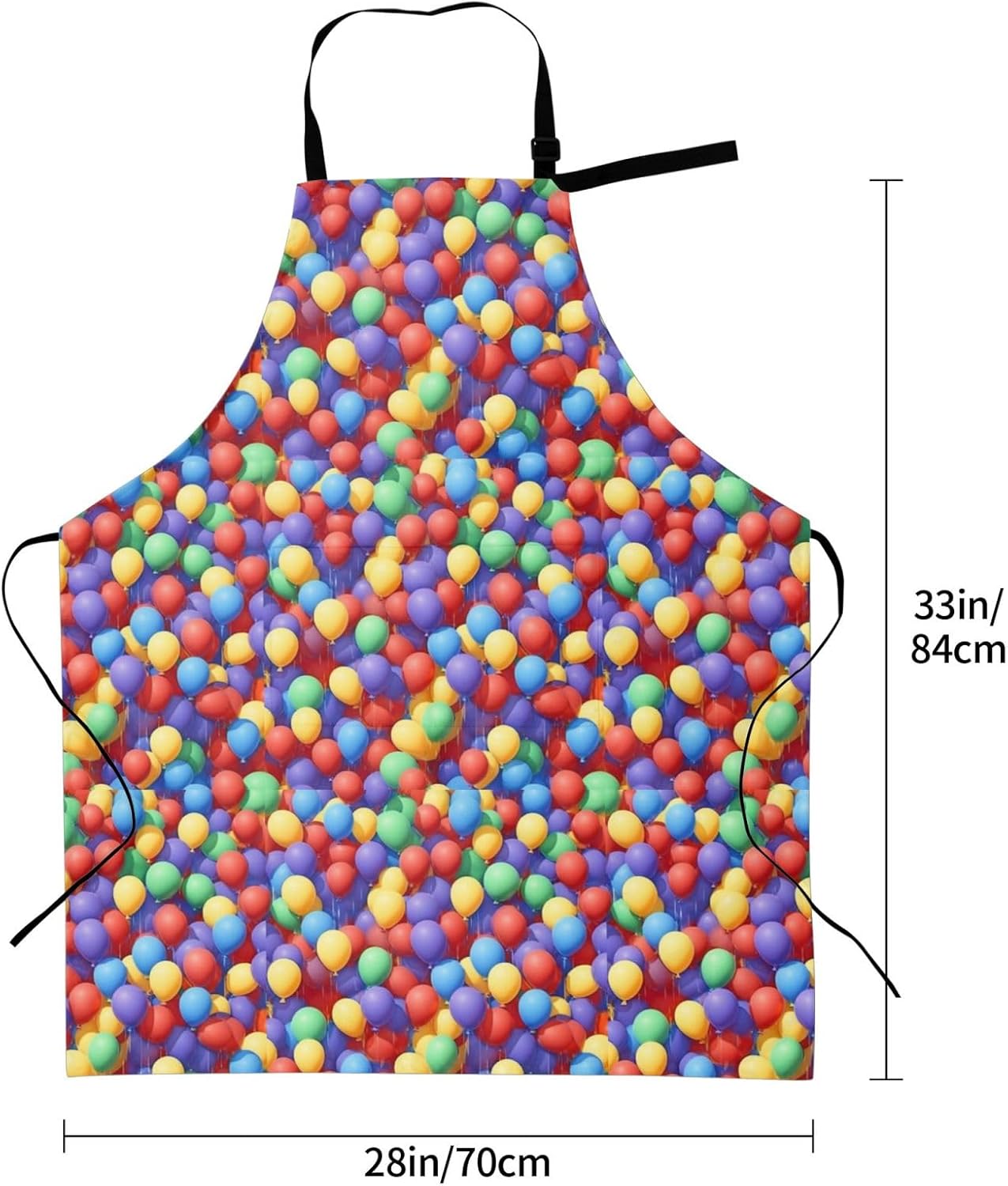 YANYU Cartoon Balloon Print 28x33 In Kitchen Apron Stylish Chef Apron 
