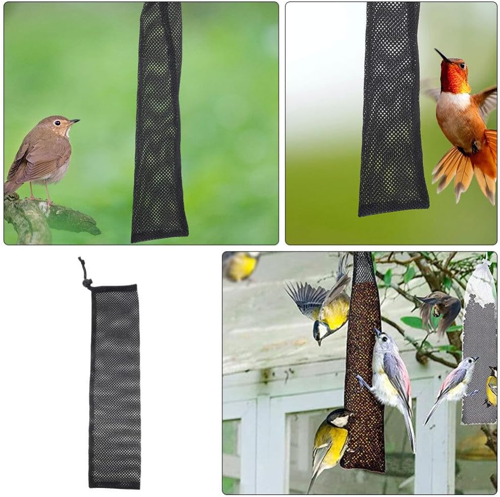 Milisten 8pcs Drawstring Bird Feeder Bag Finch Sock Feeder for Outdoor
