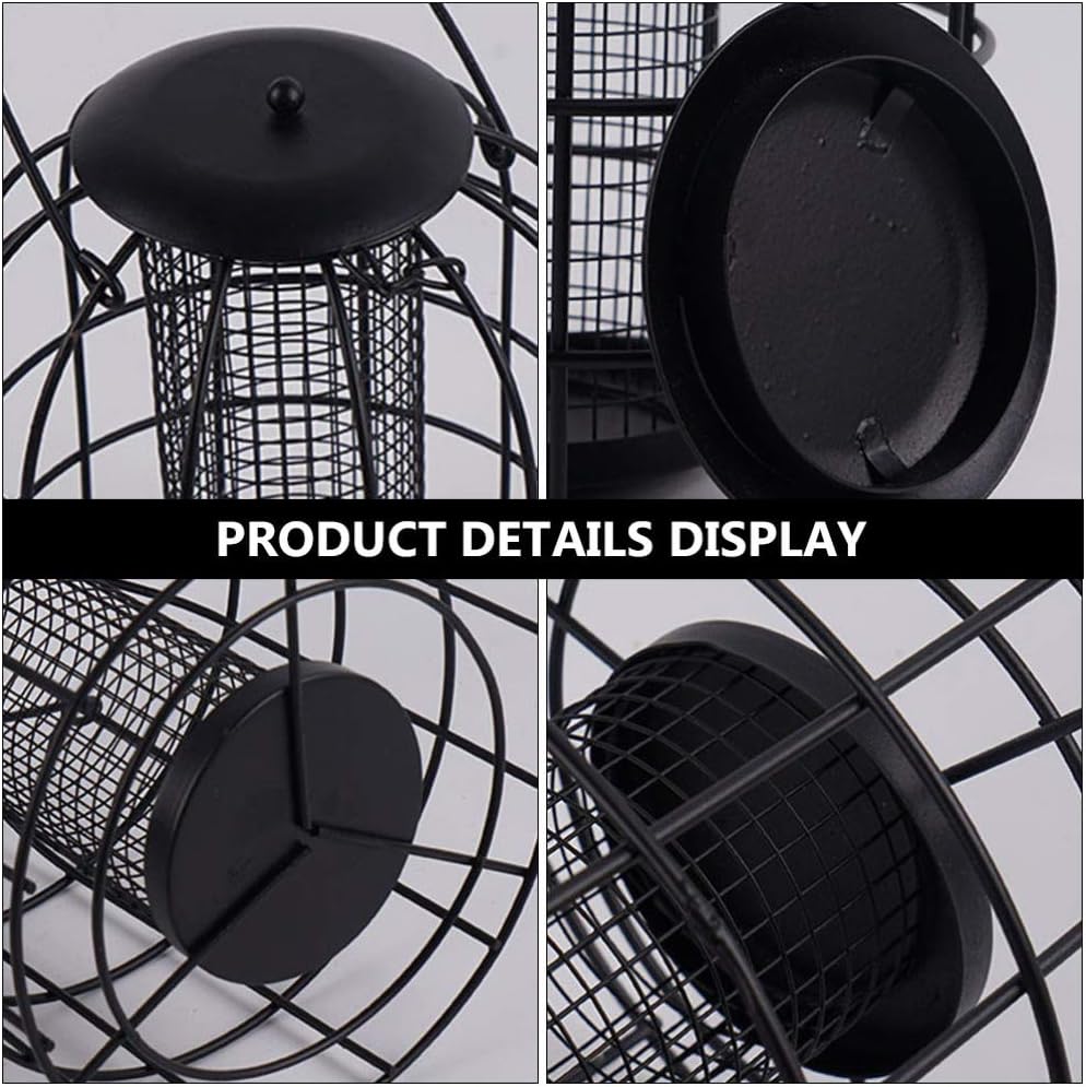 Milisten 1pc Cage Bird Feeder with Mesh Grid Hanging Bird Feeder for I