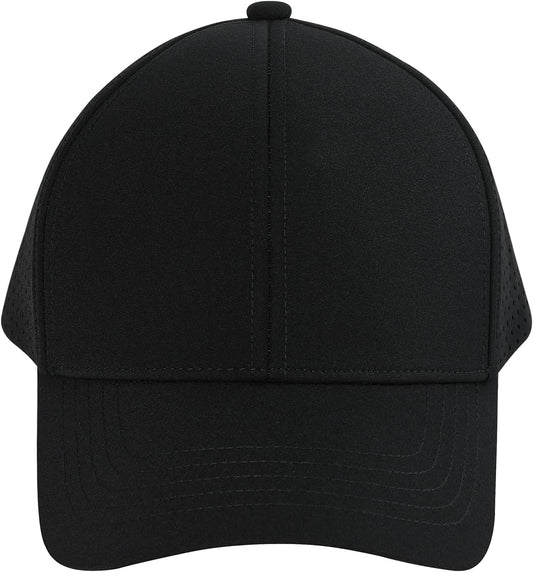 VOBOOM Men Quick Dry Baseball Cap Laser Cut Mesh Ball Curved Brim Snap