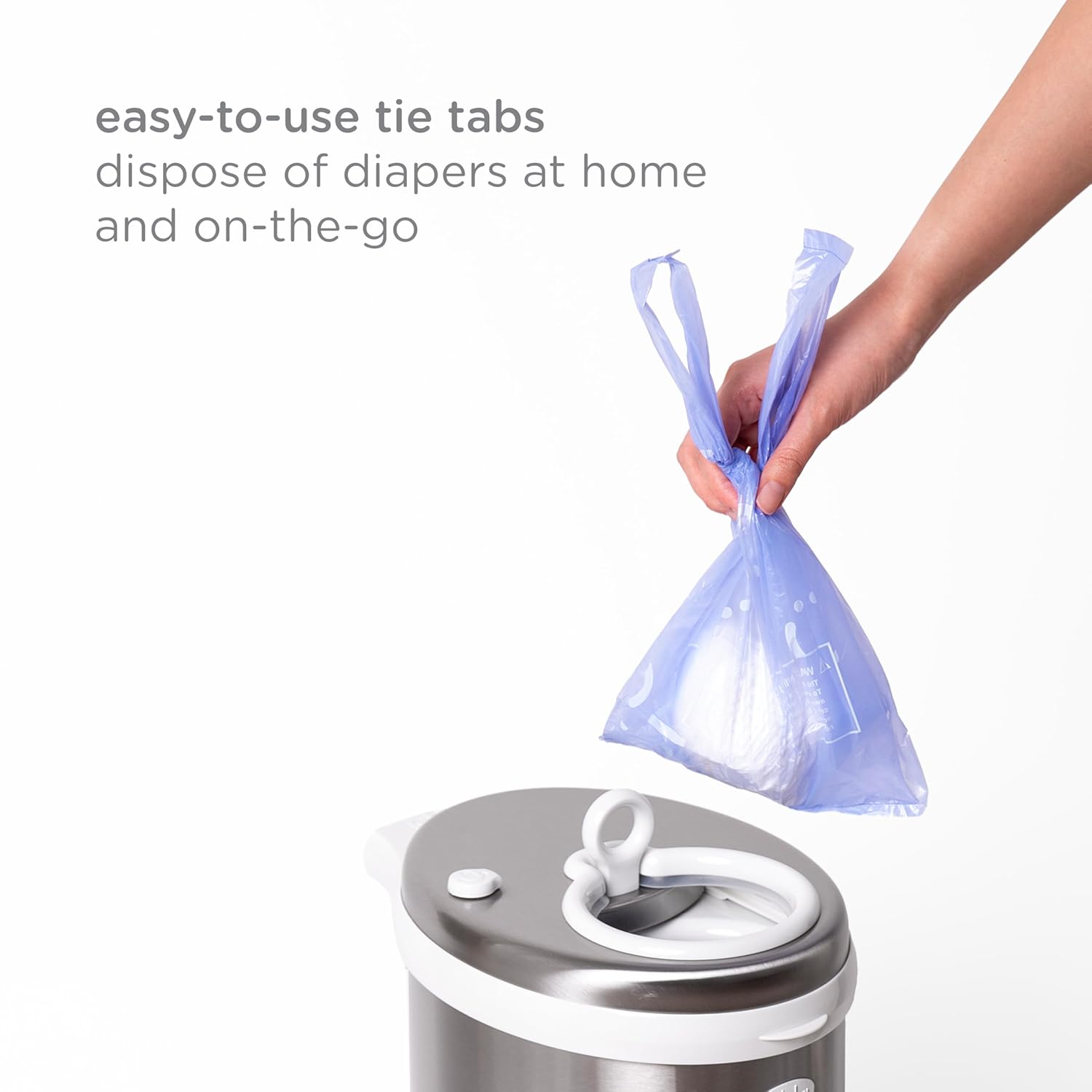 Ubbi Disposable Diaper Sacks, Lavender Scented, Easy-To-Tie Tabs, Diap
