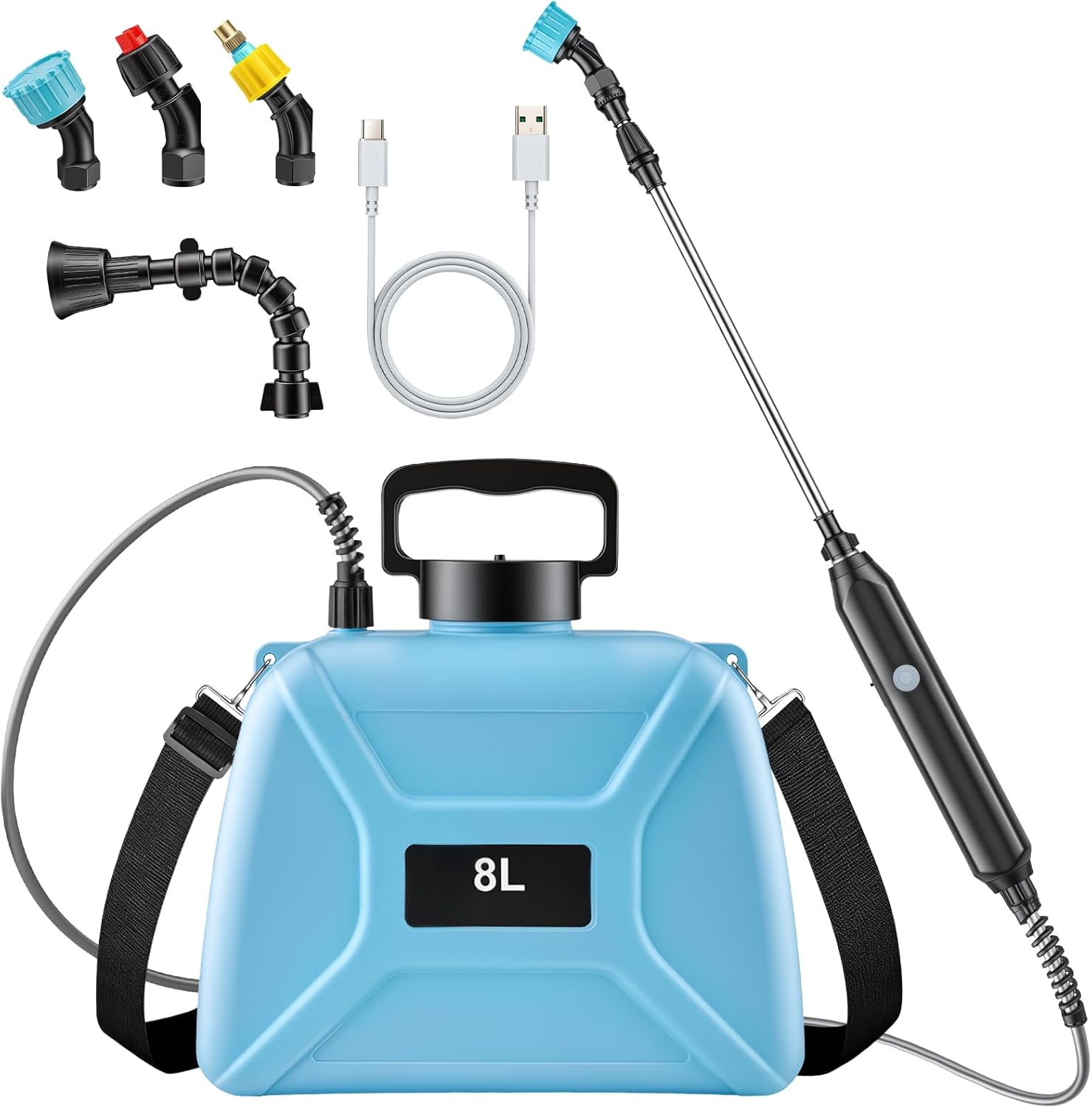 Battery Powered Sprayer 2 Gallon - Pump Sprayer Electric Garden Spray 