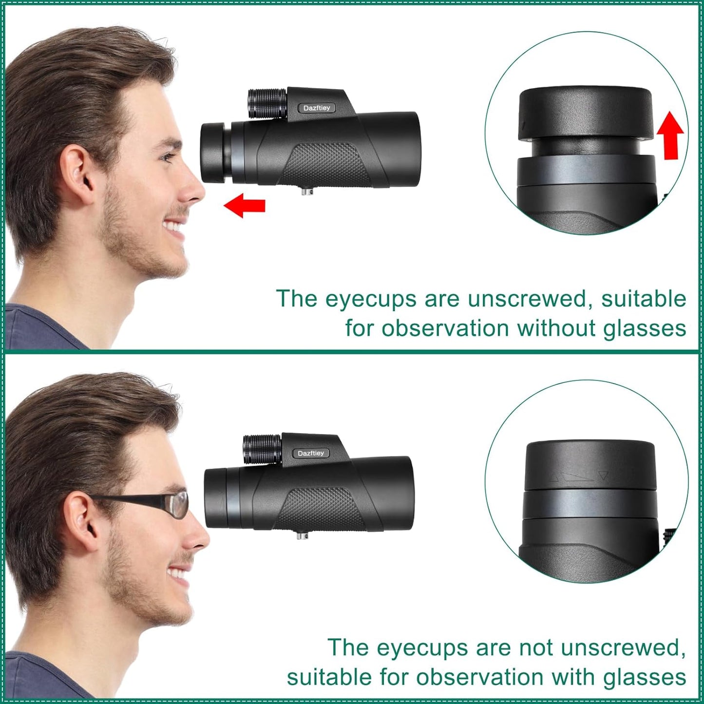 12x50 Monoculars for Adults High Powered, Monocular Compact with BAK4 Prism and FMC Lens, Clear Field of View, Monocular Telescope for Smartphone, Lightweight Monocular for Birdwatching Sports Travel