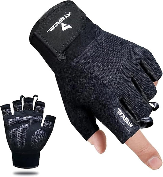 ATERCEL Workout Gloves for Men and Women, Exercise Gloves for Weight L