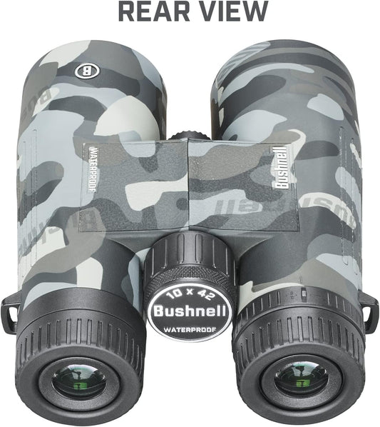Bushnell Blackout Camo 10x42 IPX7 Waterproof Binoculars with Fully-Multi Coated Lenses and Durable Rubber Armor, Binoculars for Hunting, Boating Birdwatching