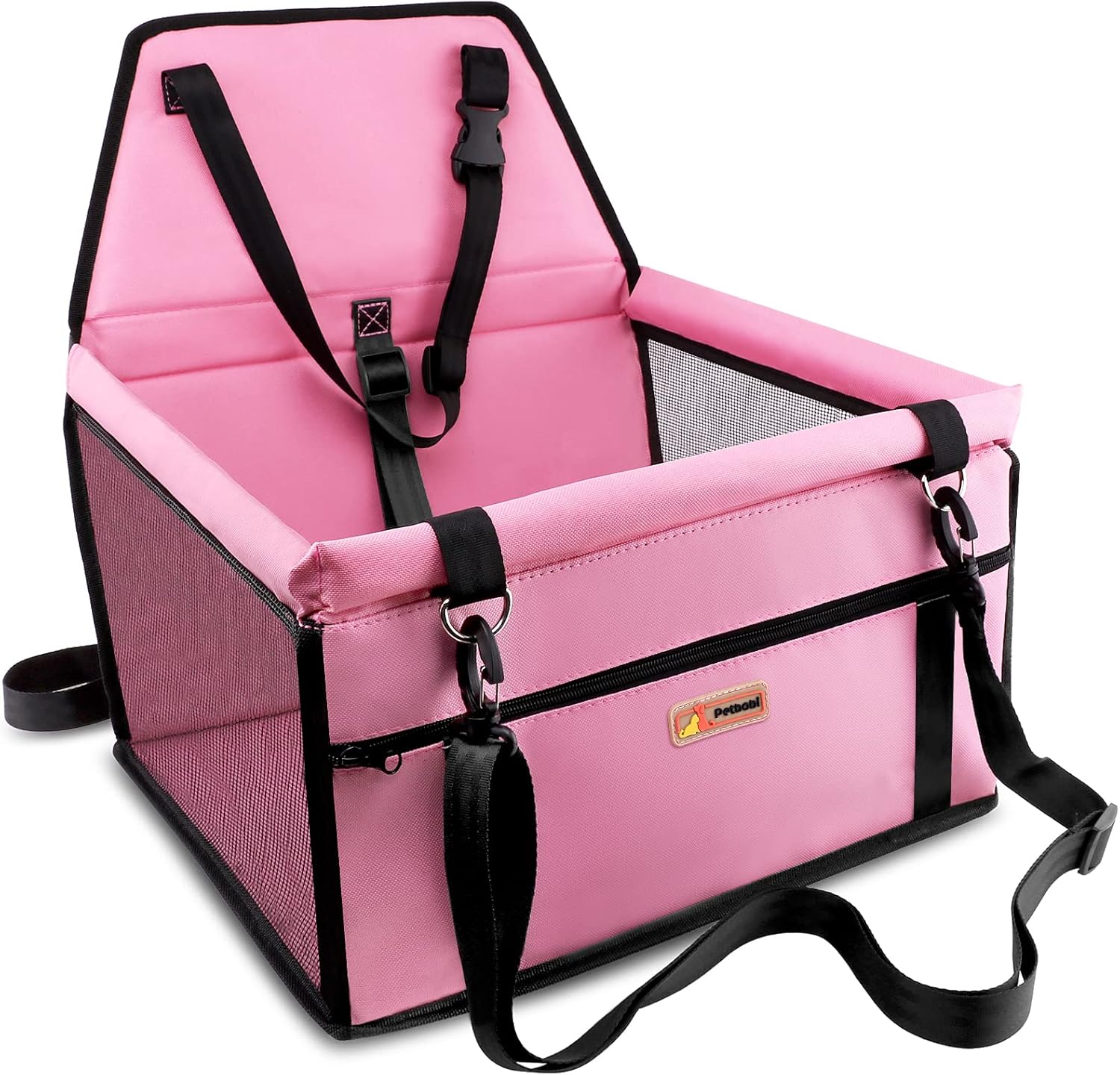Petbobi Pet Reinforce Car Booster Seat for Dog Cat Portable and Breath