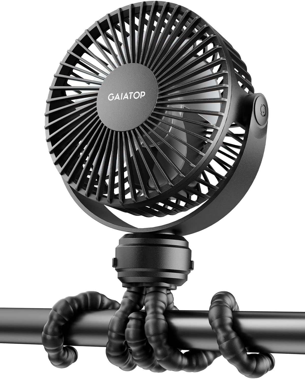 Gaiatop Mini Portable Stroller Fan, Battery Operated Small Clip on, De