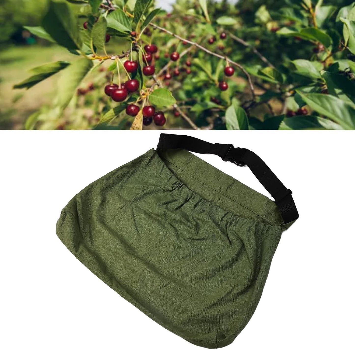 Orchard Picking Bag,Harvest Apron,Orchard Picking Bag Waist Hanging Oxford Cloth Harvesting Apron for Garden Work (OD Green)
