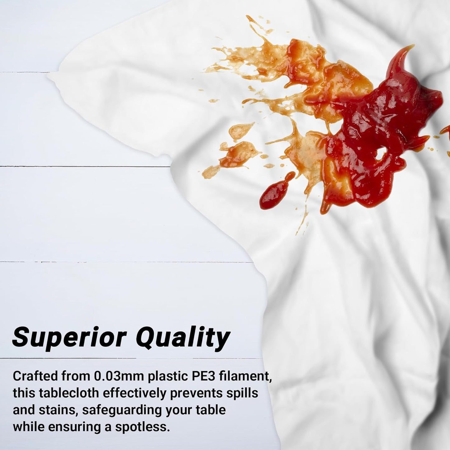 4 Packs White Plastic Tablecloth, Sturdy Disposable Table Cloth, 54 X 