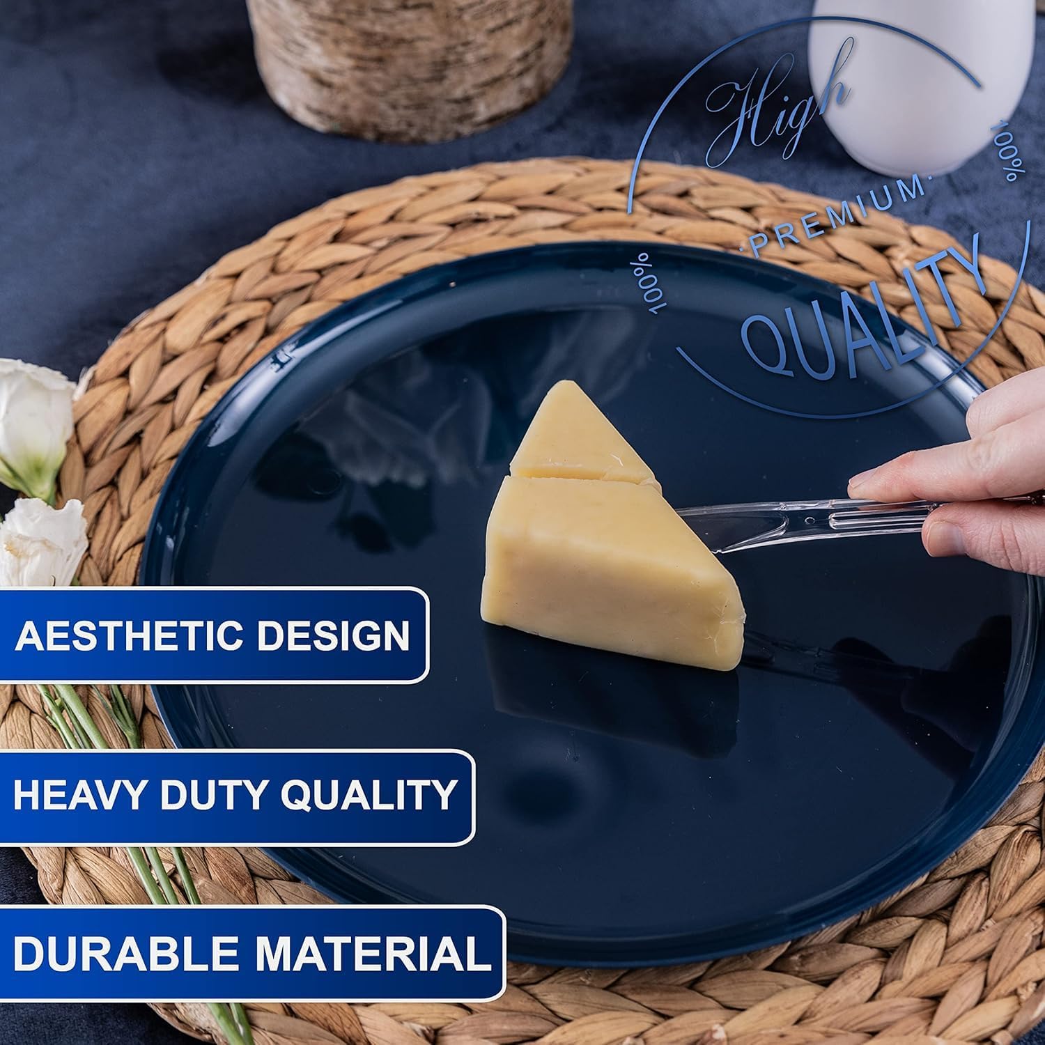 Party Bargains Disposable Cutlery set, SAPPHIRE Design, Clear Color, 3