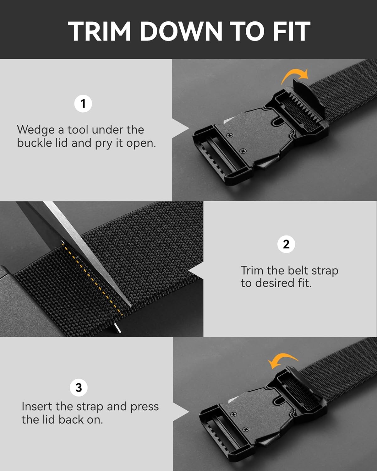 CHAOREN Tactical Belt Men - 1.5" Stretch Belt for Work - Quick Release