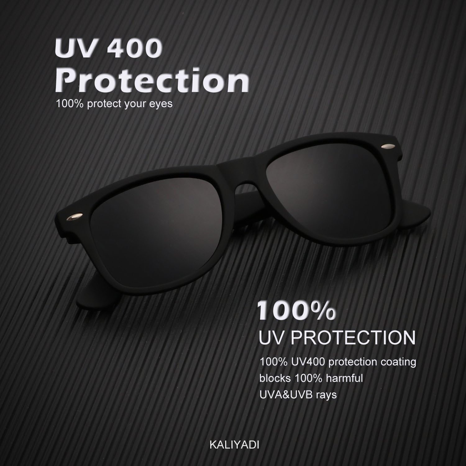KALIYADI Polarized Sunglasses for Men and Women Semi-Rimless Frame Dri
