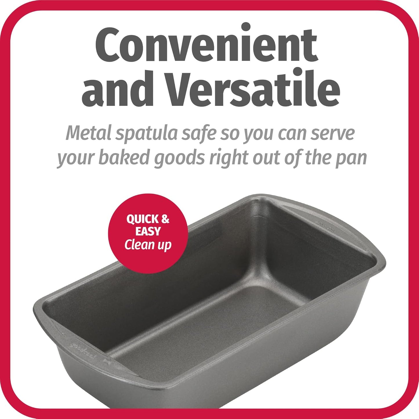 GoodCook Nonstick Loaf Pan 9 x 5-Inch Heavy-Duty Steel Bakeware with E