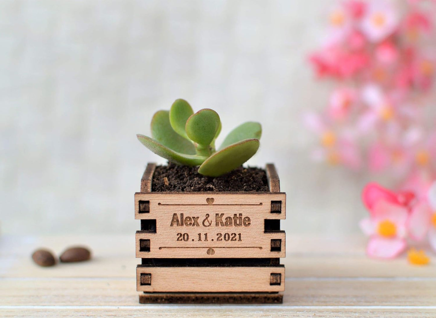 Succulent Pots for Wedding favors - Personalized Flower Planter Pot - Plants Not Included