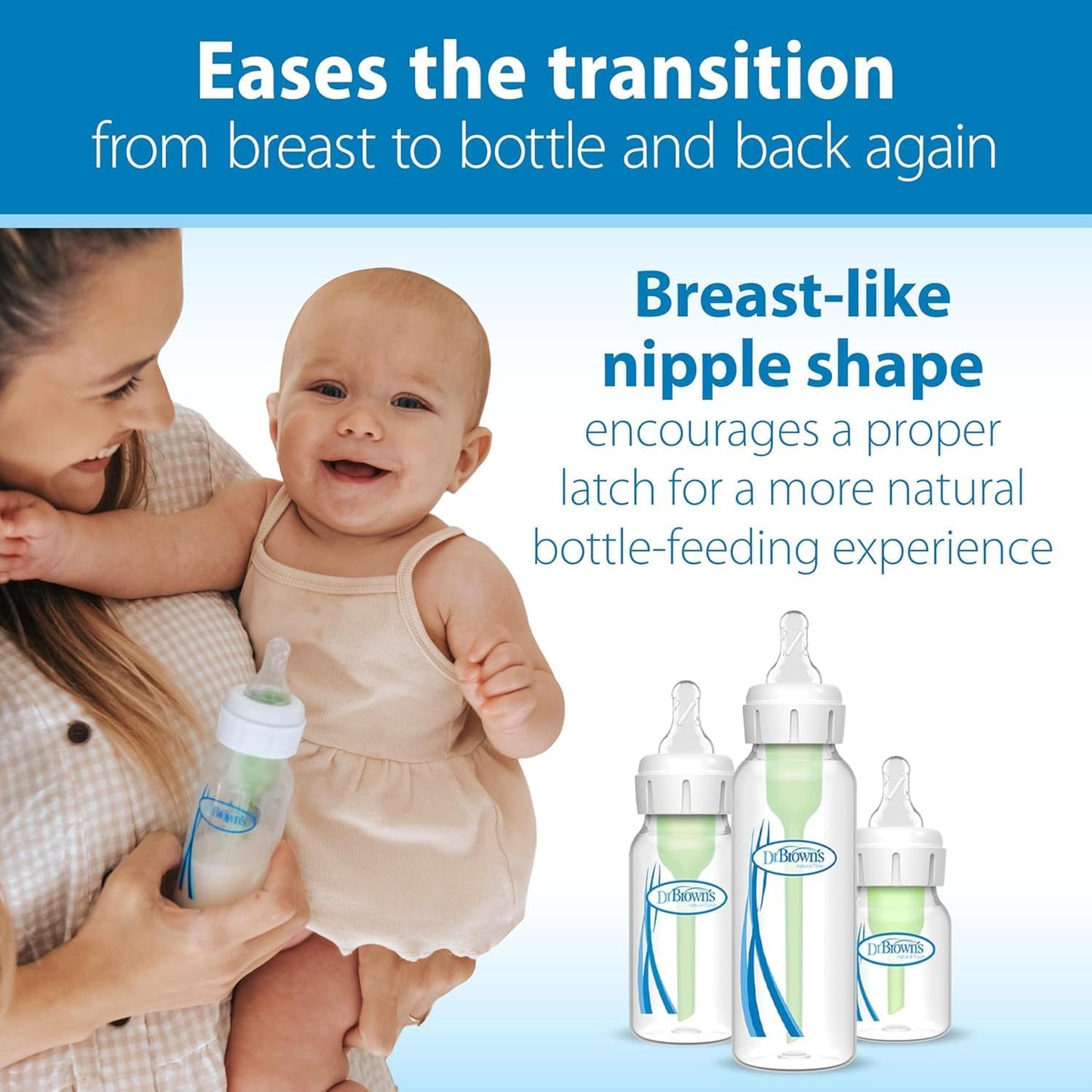 Dr. Brown’s Natural Flow Level 2 Narrow Baby Bottle Silicone Nipple, M