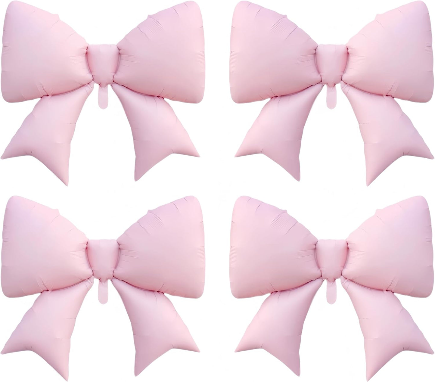 4Pcs Giant Pink Bow Balloons 38Inch/coquette Birthday Party Supplies/Pink Bachelorette Bridal Engagement Wedding Anniversary Supplies for Women/Valentine's Day Decor